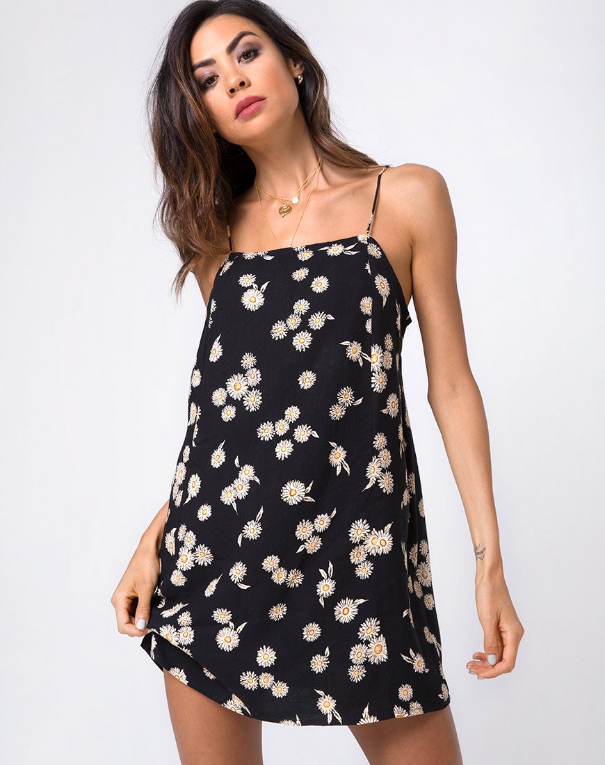Afbeelding van Salista Slip Dress in Grunge Daisy Floral