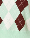 Argyle groen crème en bruin