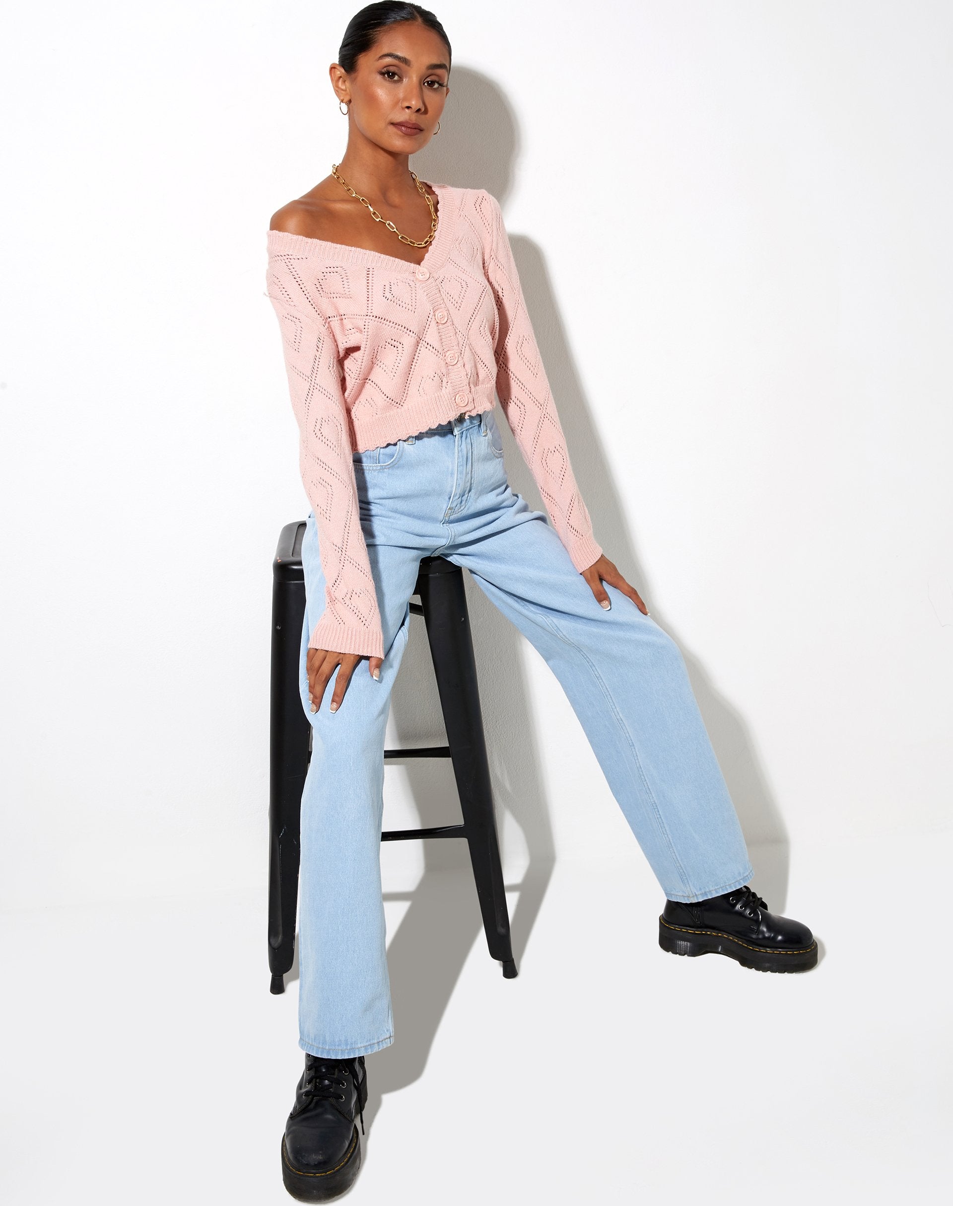 Afbeelding van Samo Vest in Diamant en Hart Roze