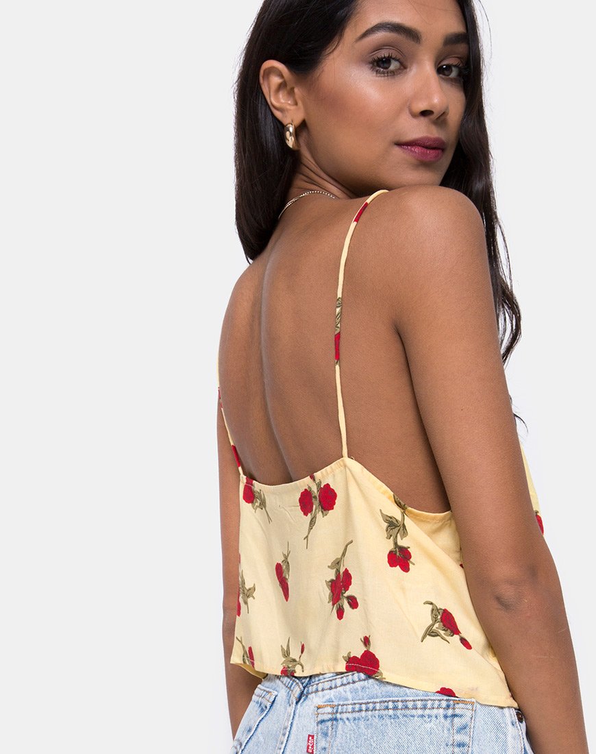 Sanami Cami Top in Vallende Roos Geel