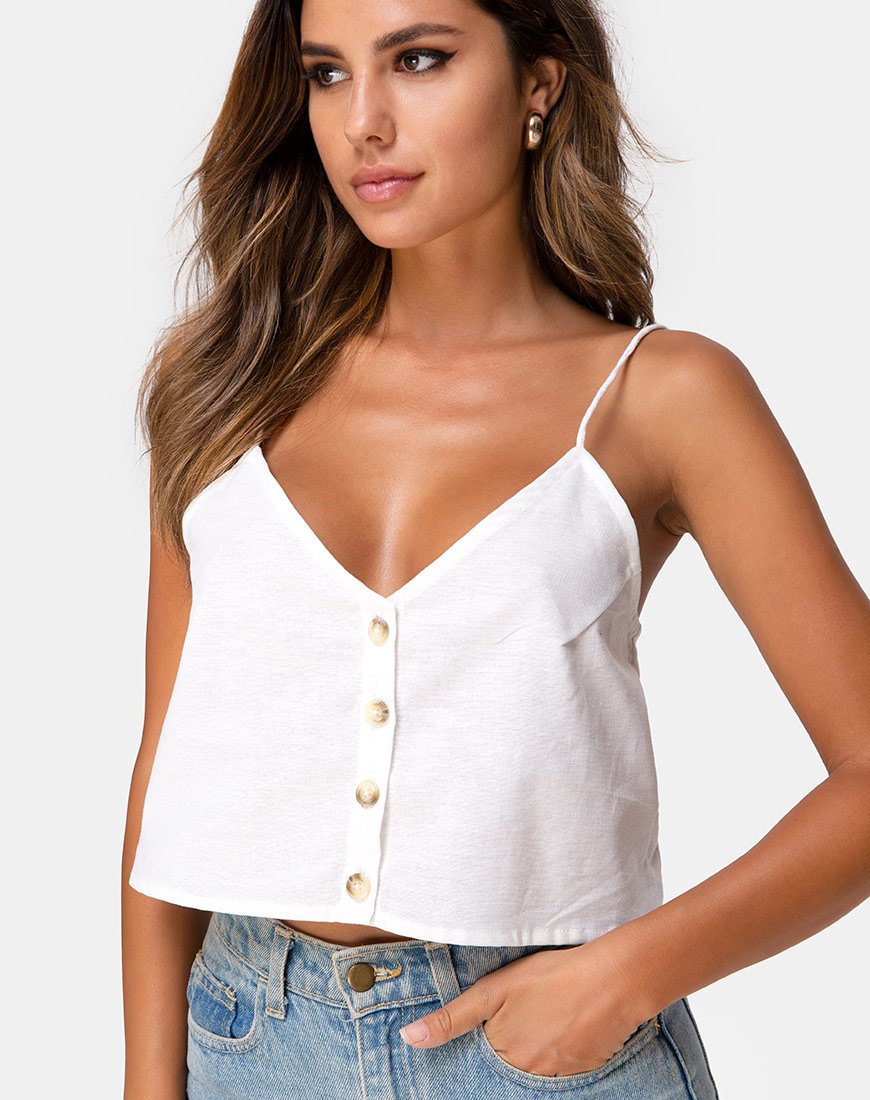 Sanami Cami Top in Ivoor