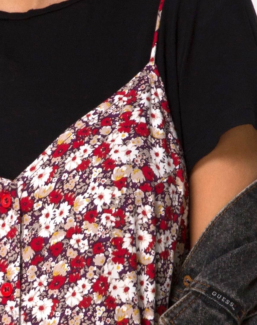 Afbeelding van Sanna Slip Dress in Floral Charm Red