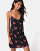 Afbeelding van Sanna Slip Dress in Soi Rose Zwart en Rood