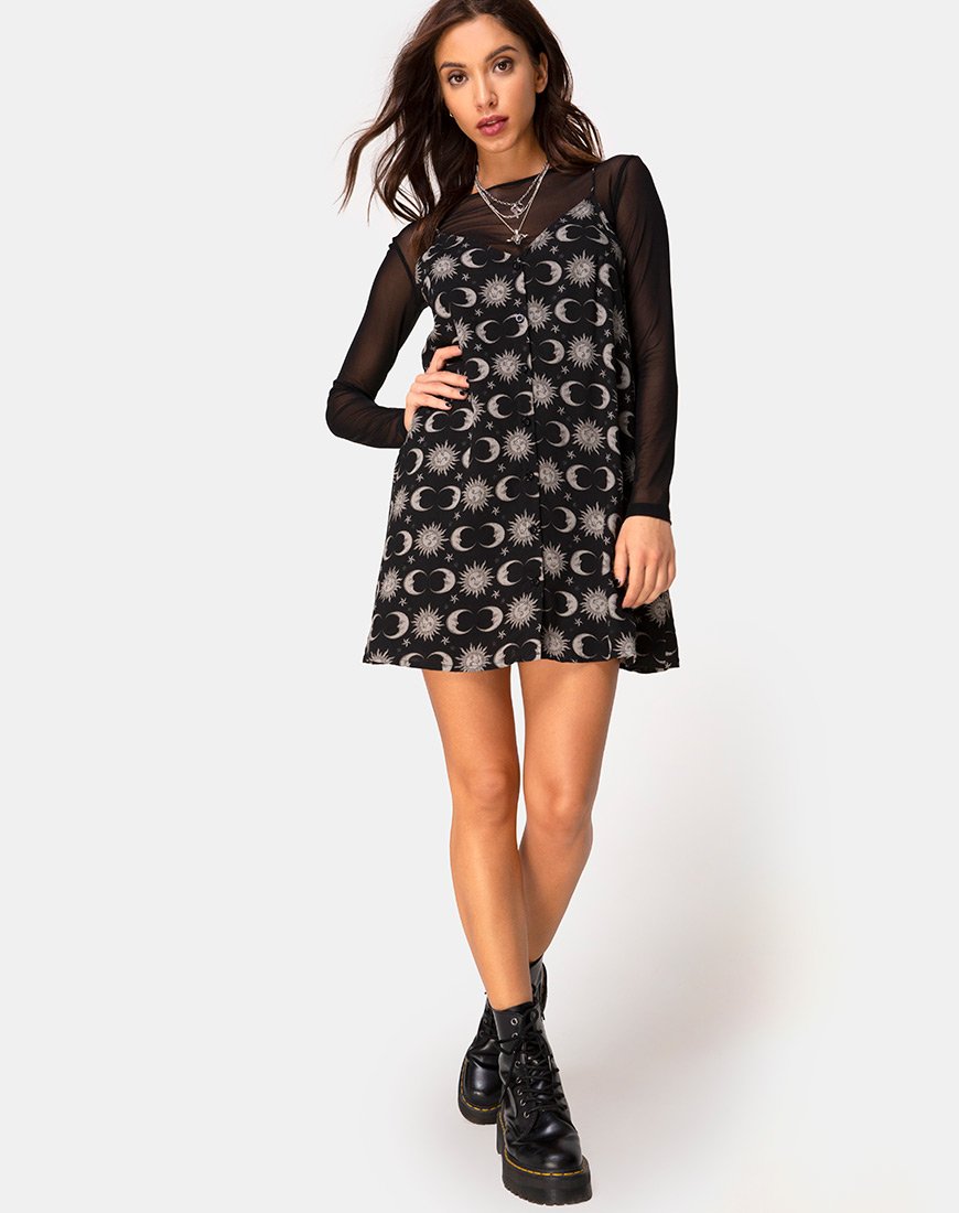 Afbeelding van Sanna Slip Dress in Moonlight Black