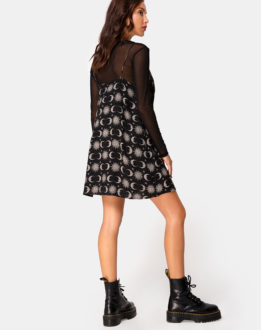 Afbeelding van Sanna Slip Dress in Moonlight Black
