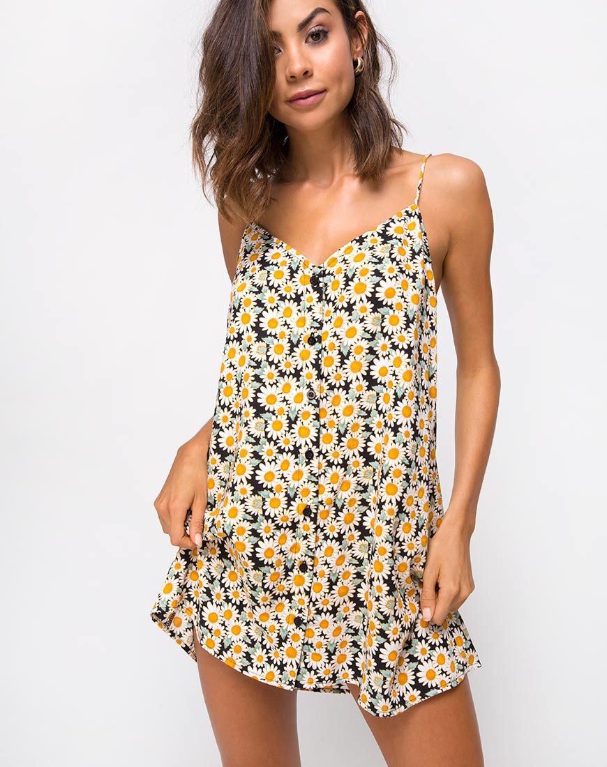 Sanna Slip Dress in Betoverend Madeliefje