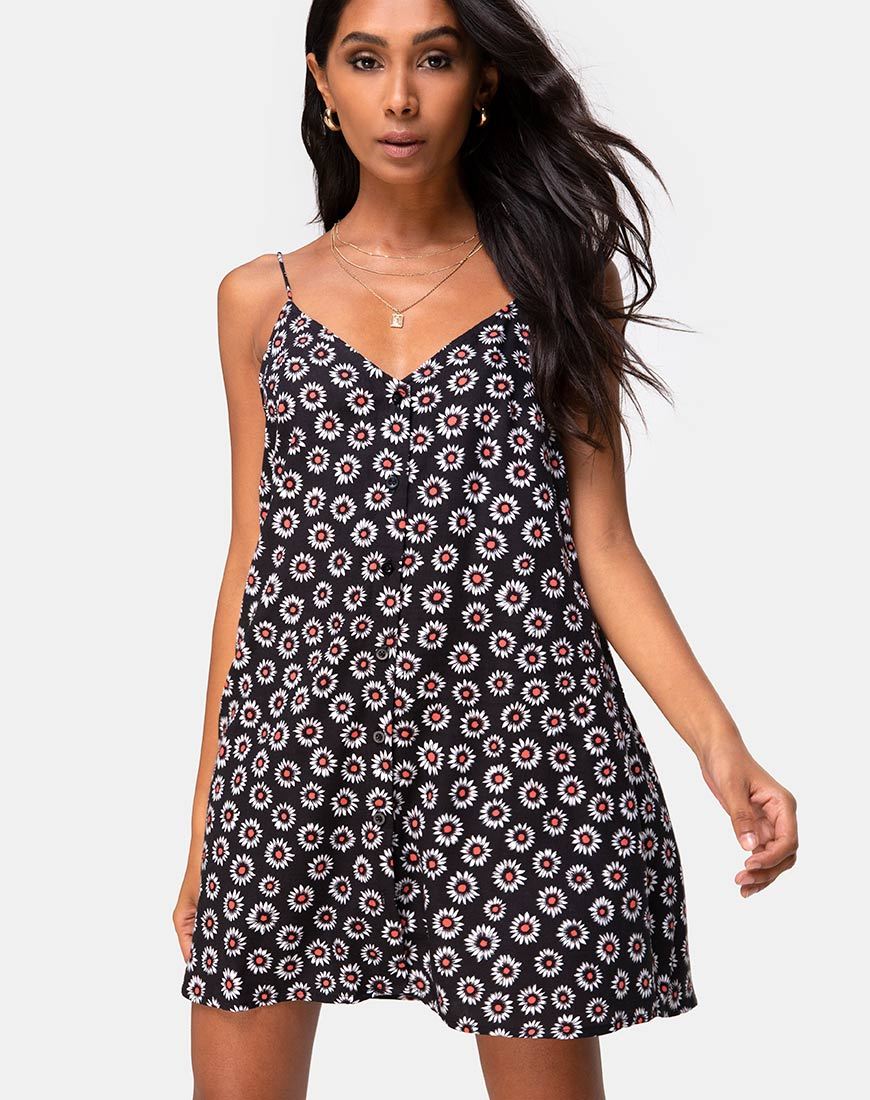 Afbeelding van Sanna Slip Dress in Dancing Daisy