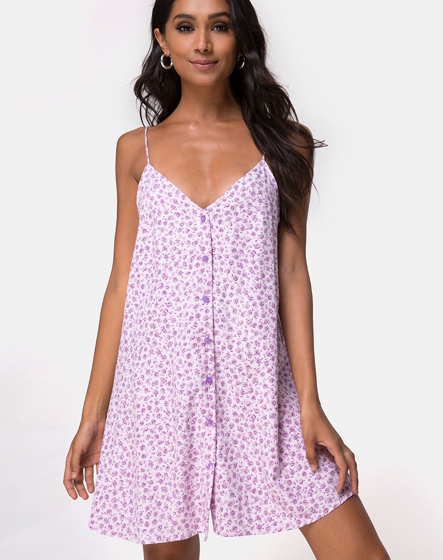 Sanna Jurk in Ditsy Rose Lila