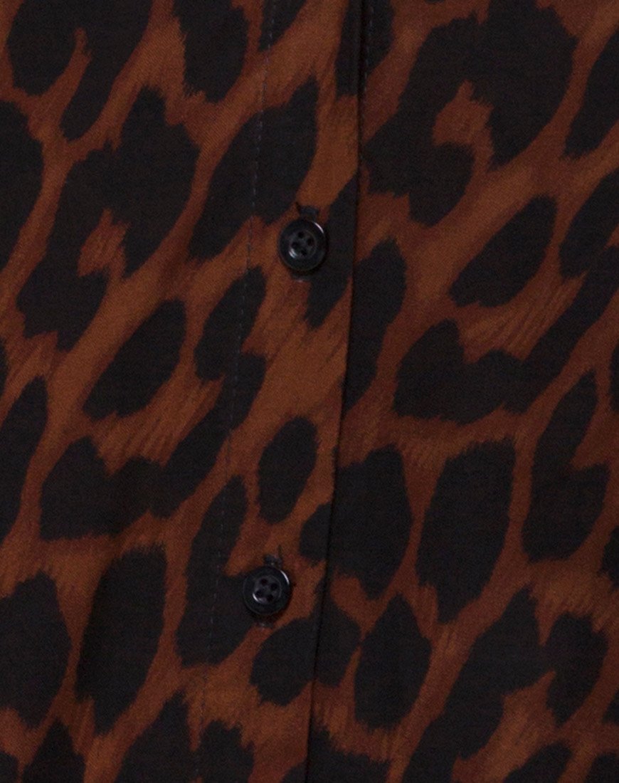 Afbeelding van Sanna Slip Dress in Oversize Jaguar Bruin