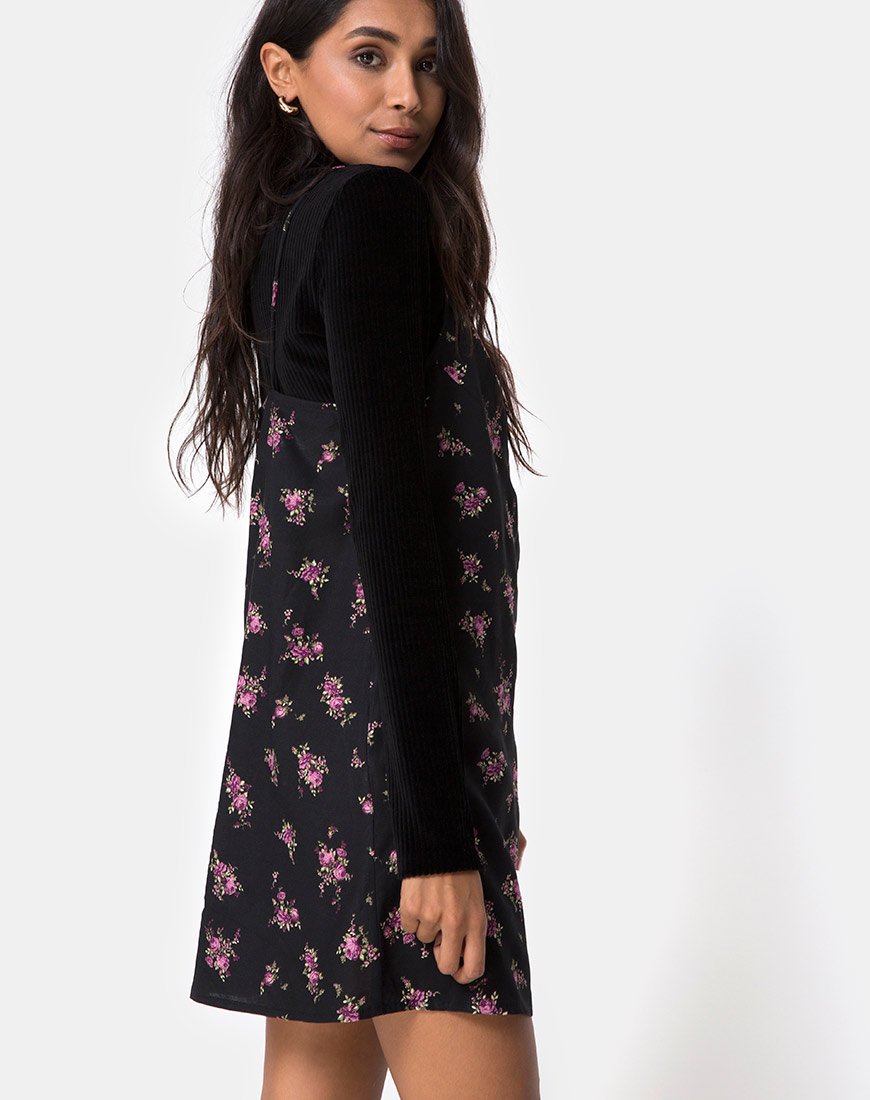 Sanna Slip Dress in Sohey Rose Zwart