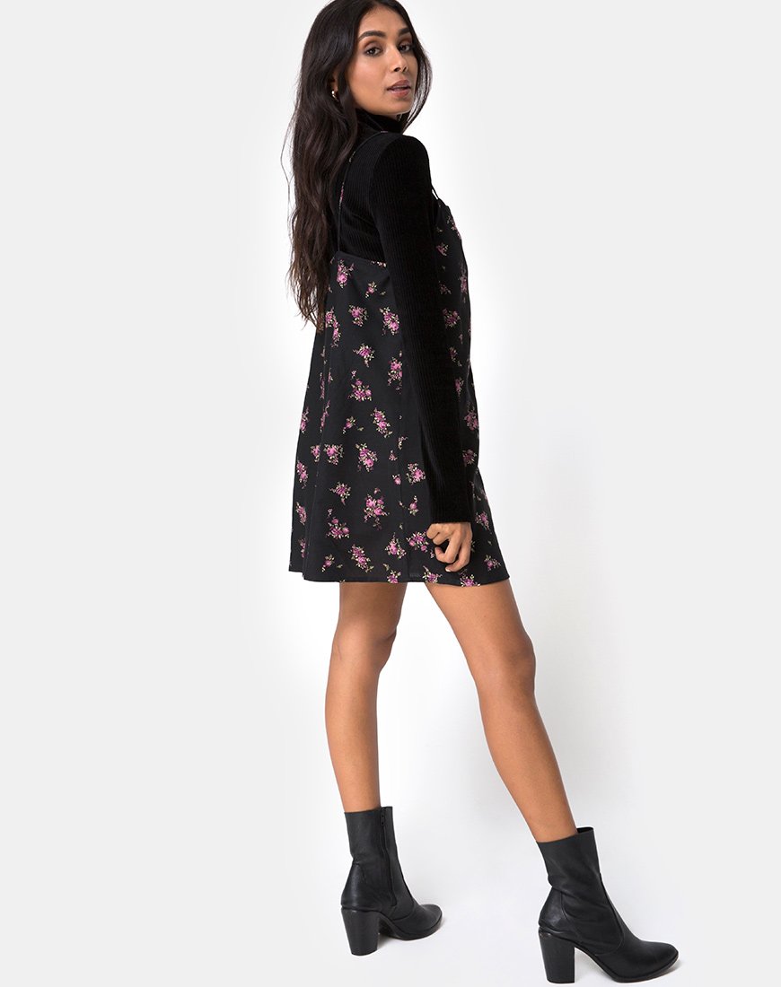 Afbeelding van Sanna Slip Dress in Sohey Rose Zwart
