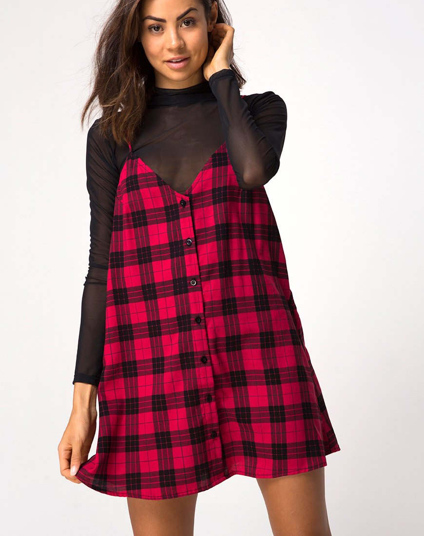 Sanna Jurk in Winterruit Rood en Zwart