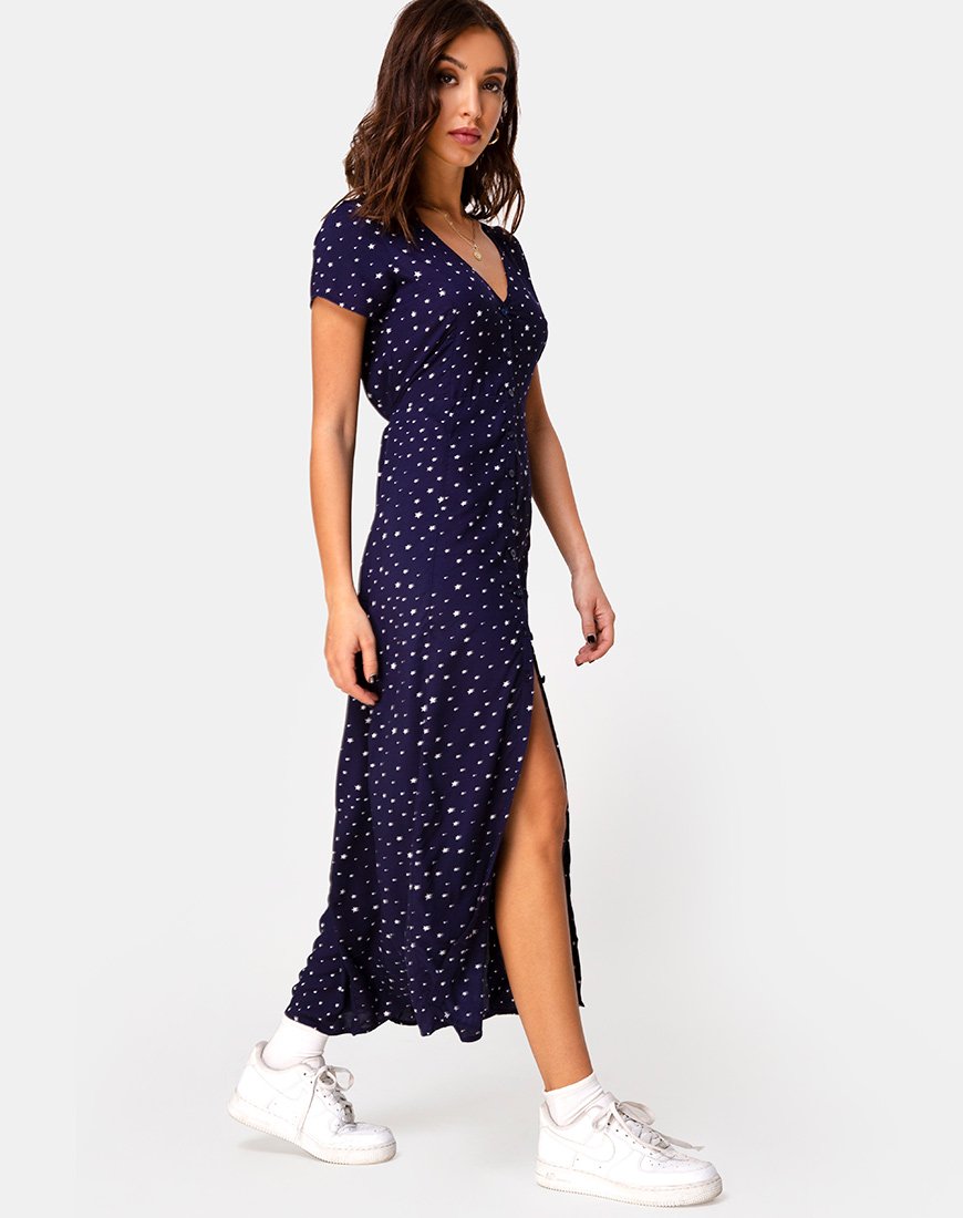 Afbeelding van Sanrin Midi Dress in Starstruck Navy