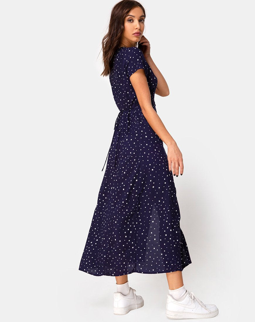 Afbeelding van Sanrin Midi Dress in Starstruck Navy