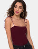 Afbeelding van Sarela Bodice in Rib Bourgondië