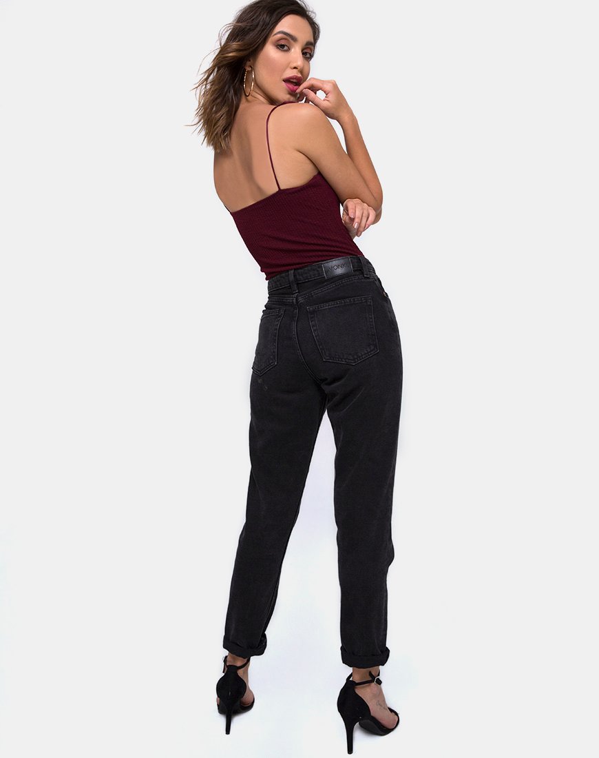 Afbeelding van Sarela Bodice in Rib Bourgondië