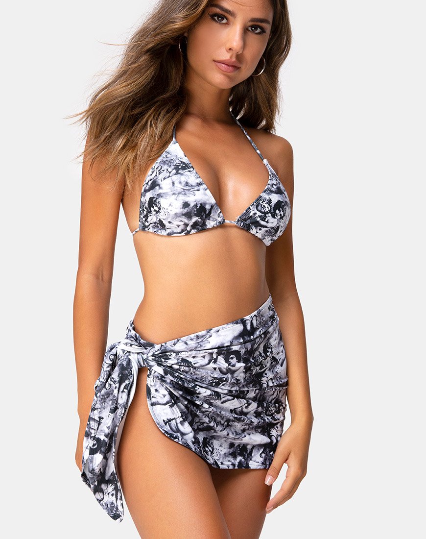 Sarong Zwemrokje in Cherubijngrijs