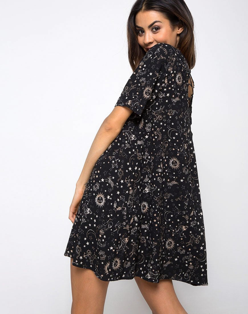 Sasena Swing Dress in Astrozwart