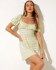 Afbeelding van Sasi Mini Dress in Sage Check