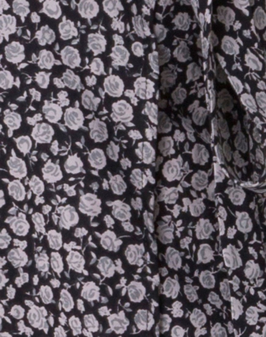 Afbeelding van Satha rok in Ditsy Rose Zwart