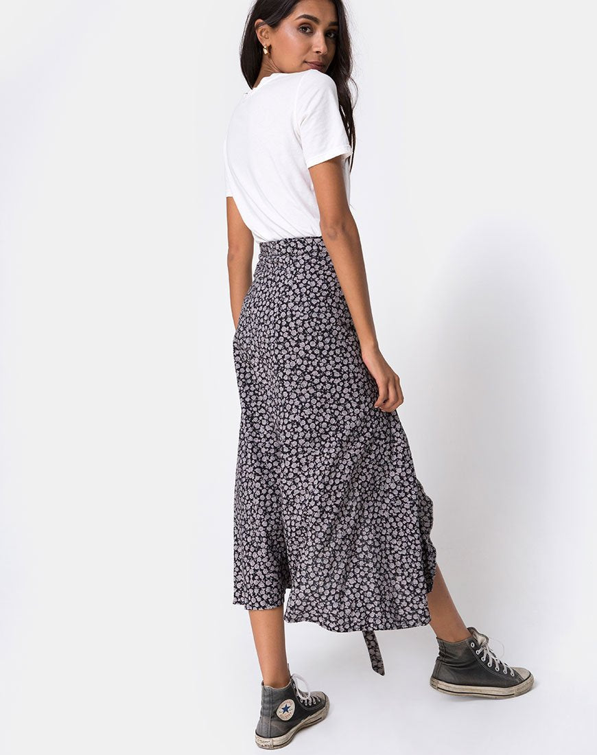 Afbeelding van Satha rok in Ditsy Rose Zwart