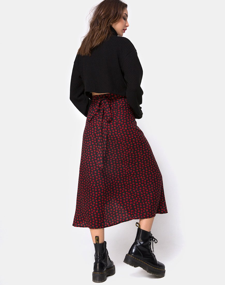 Afbeelding van Satha rok in Dotty Rose Zwart