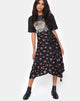 Afbeelding van Satha Midi rok in Sohey Rose Zwart