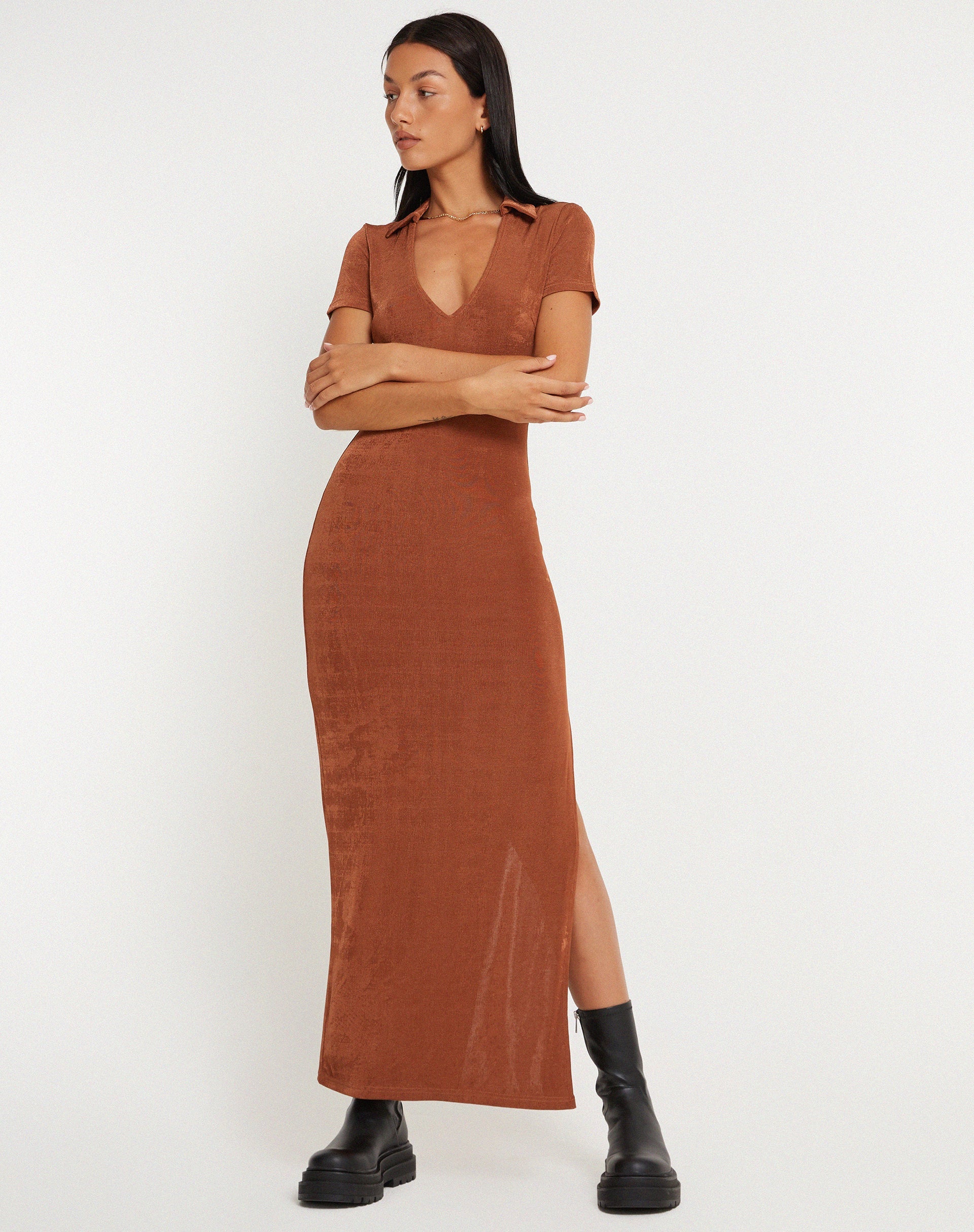 Afbeelding van Savita Maxi Dress in Bronze
