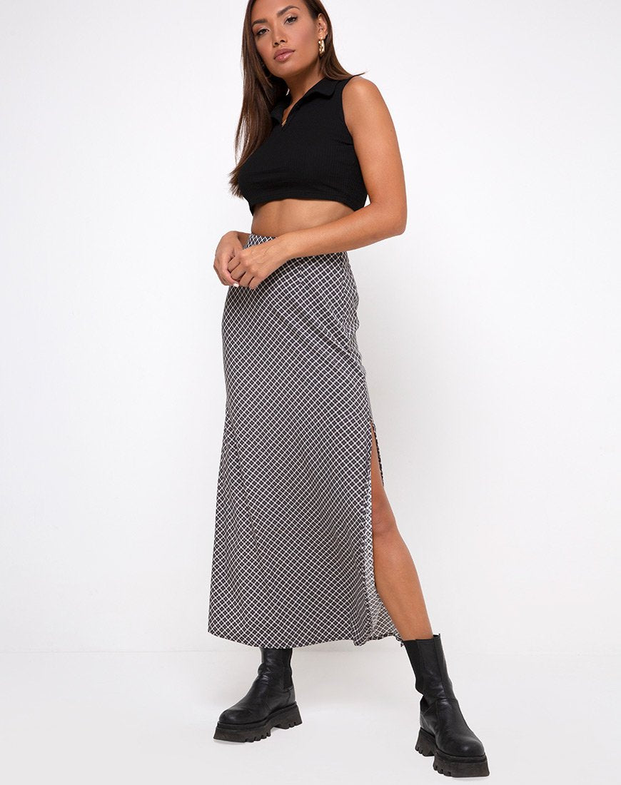 Afbeelding van Sayan Rok in Check It Out Zwart