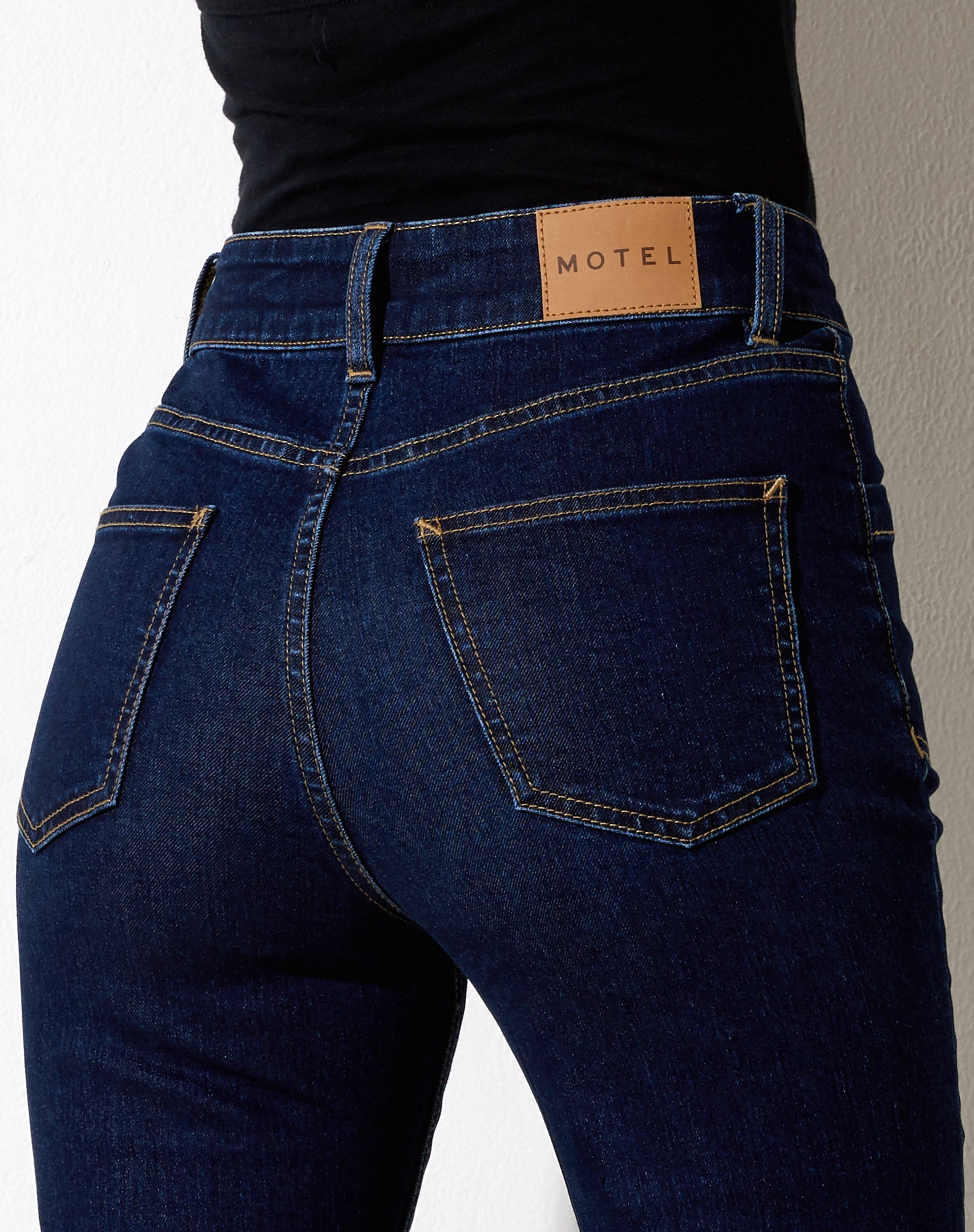 Afbeelding van Seam Split Jeans in Indigoblauw