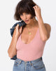 Afbeelding van Segina Knit Crinkle Rib Bodice Roze