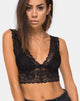 Afbeelding van Sejie Bralet Crop in kant Zwart