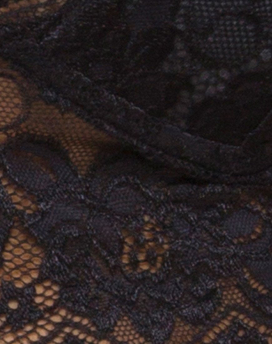 Afbeelding van Sejie Bralet Crop in kant Zwart