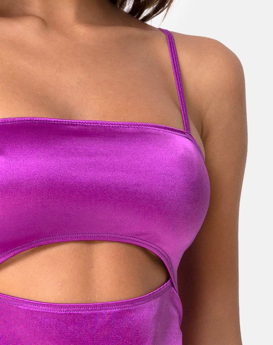 Afbeelding van Sekka Jurk in Satijn Violet
