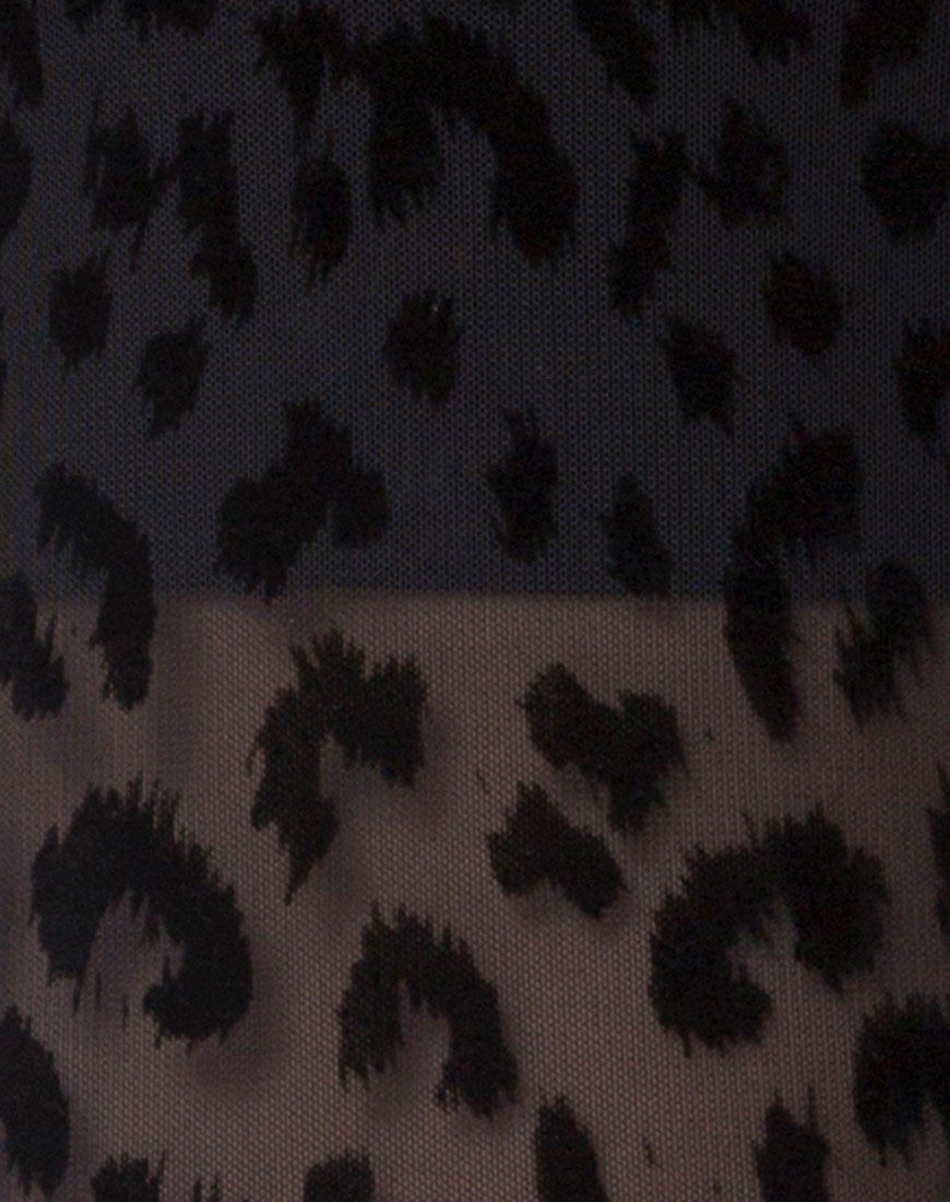 Afbeelding van Saleh Jurk in Animal Black Net