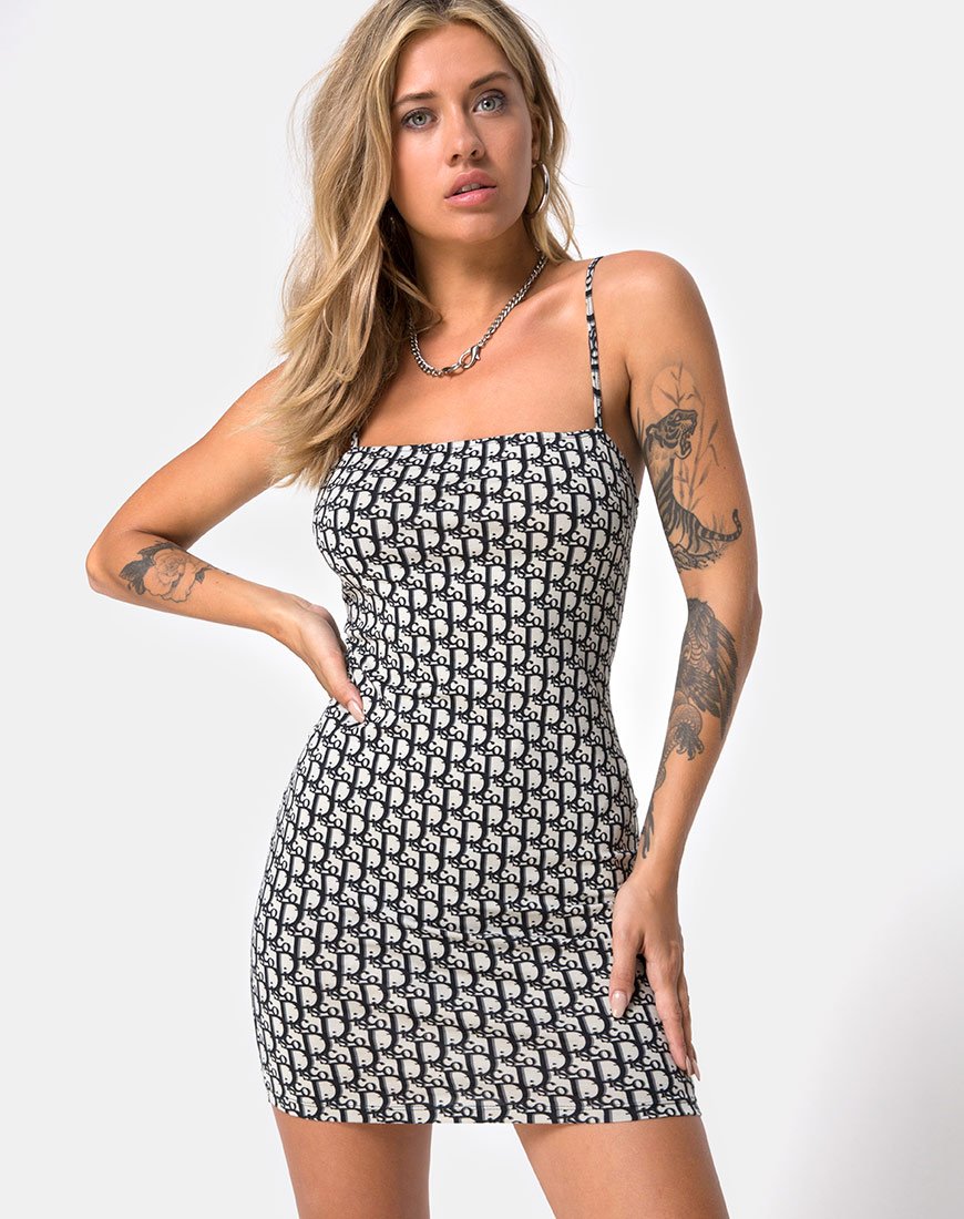 Selah Bodycon Jurk in Blue Disco