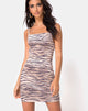 Afbeelding van Selah Bodycon Jurk in Fluweel Golden Tiger
