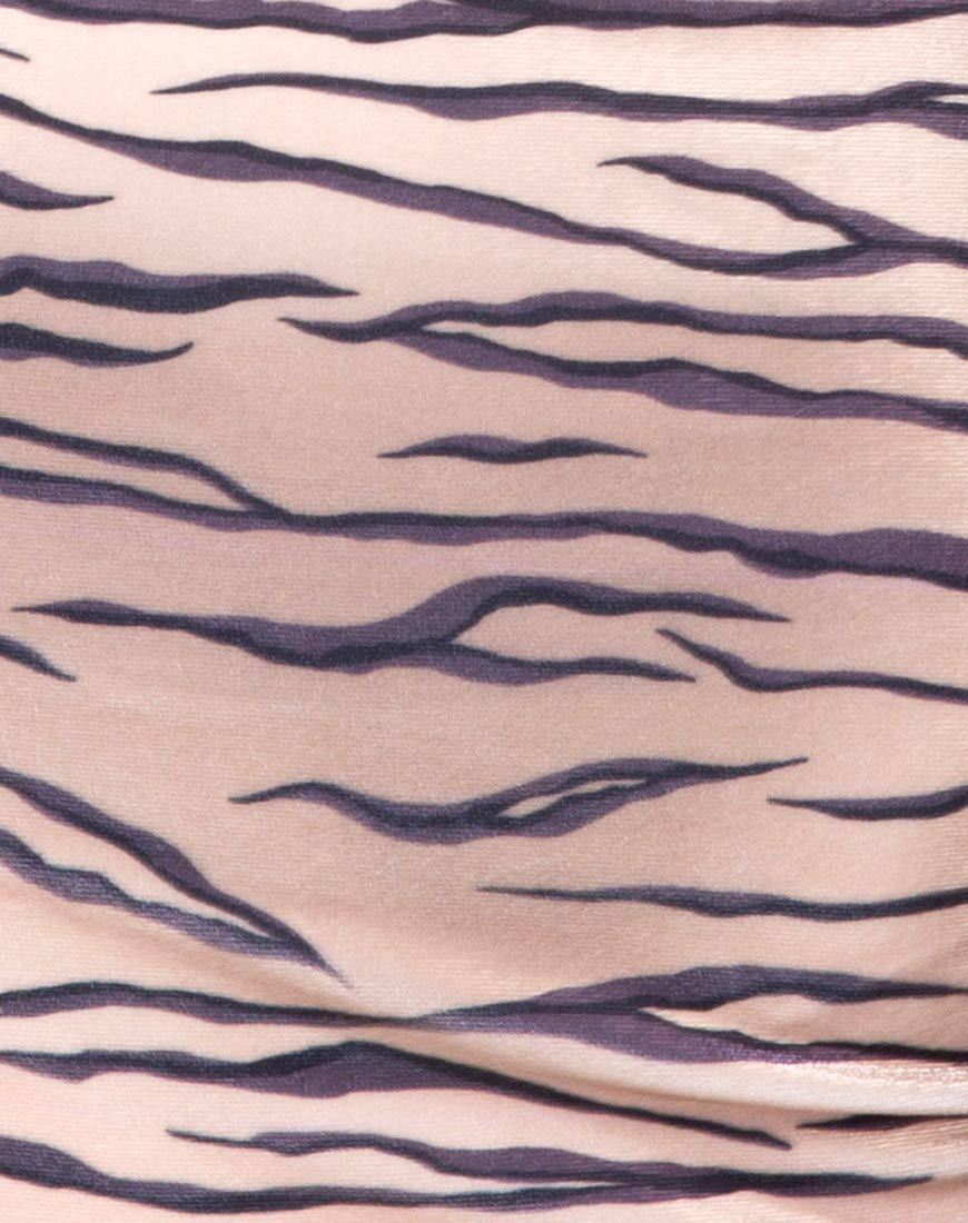 Afbeelding van Selah Bodycon Jurk in Fluweel Golden Tiger