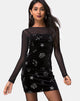 Afbeelding van Selah Jurk in Zwart Fluweel Medium Astro Glitter