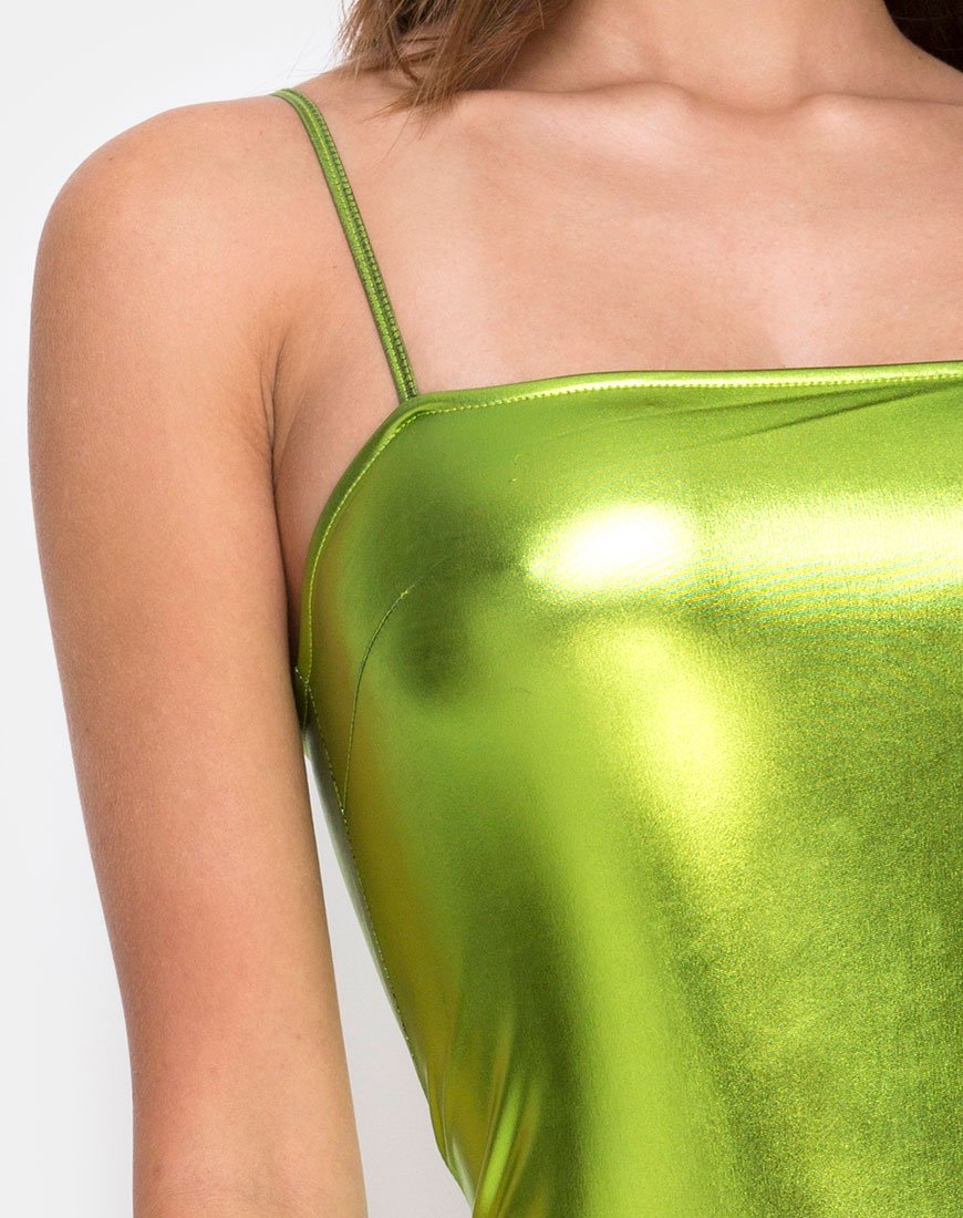 Afbeelding van Selah jurk in metallic groen