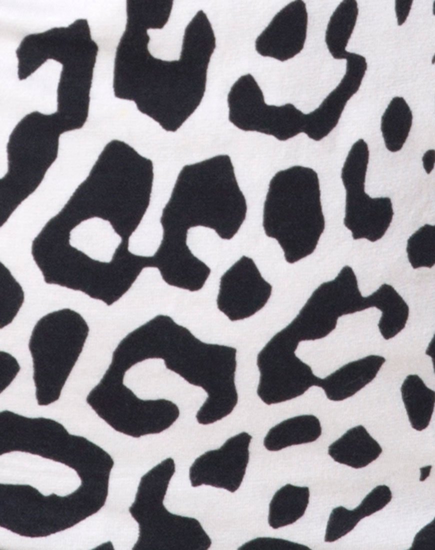 Afbeelding van Selest Bodycon Dress in Mono Animal Grijs en Wit