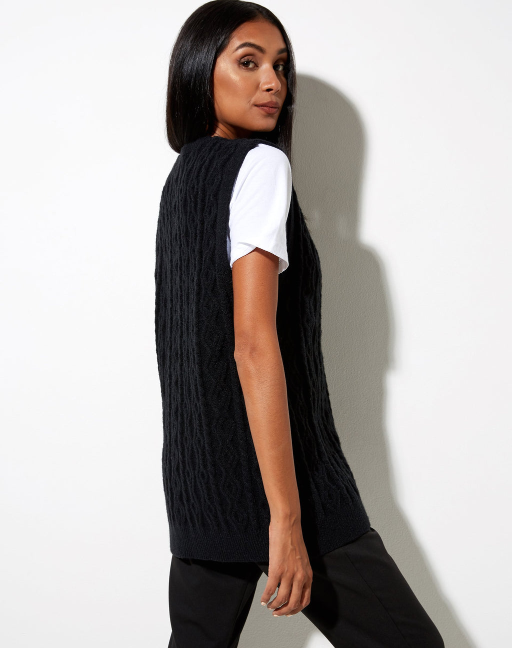 Selvi Cardi in gebreid zwart