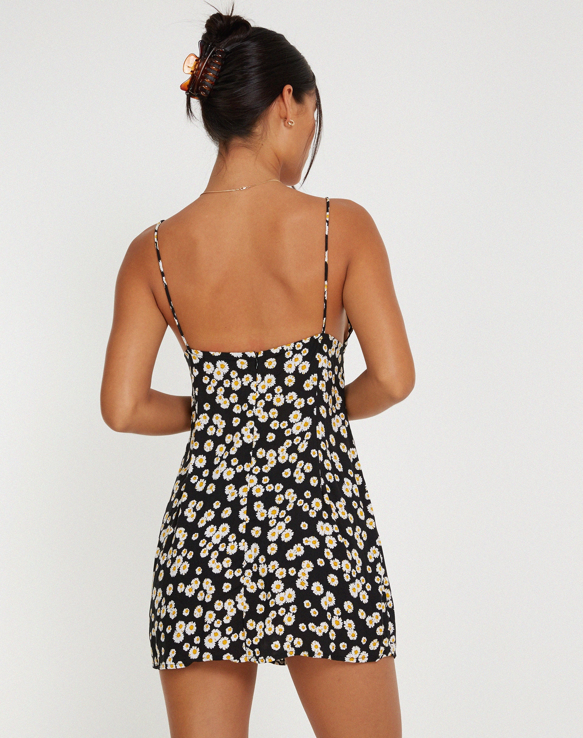 Afbeelding van Senora Mini Jurk in Mini Daisy Zwart
