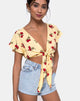 Afbeelding van Shae Crop Top in Vallende Roos Geel