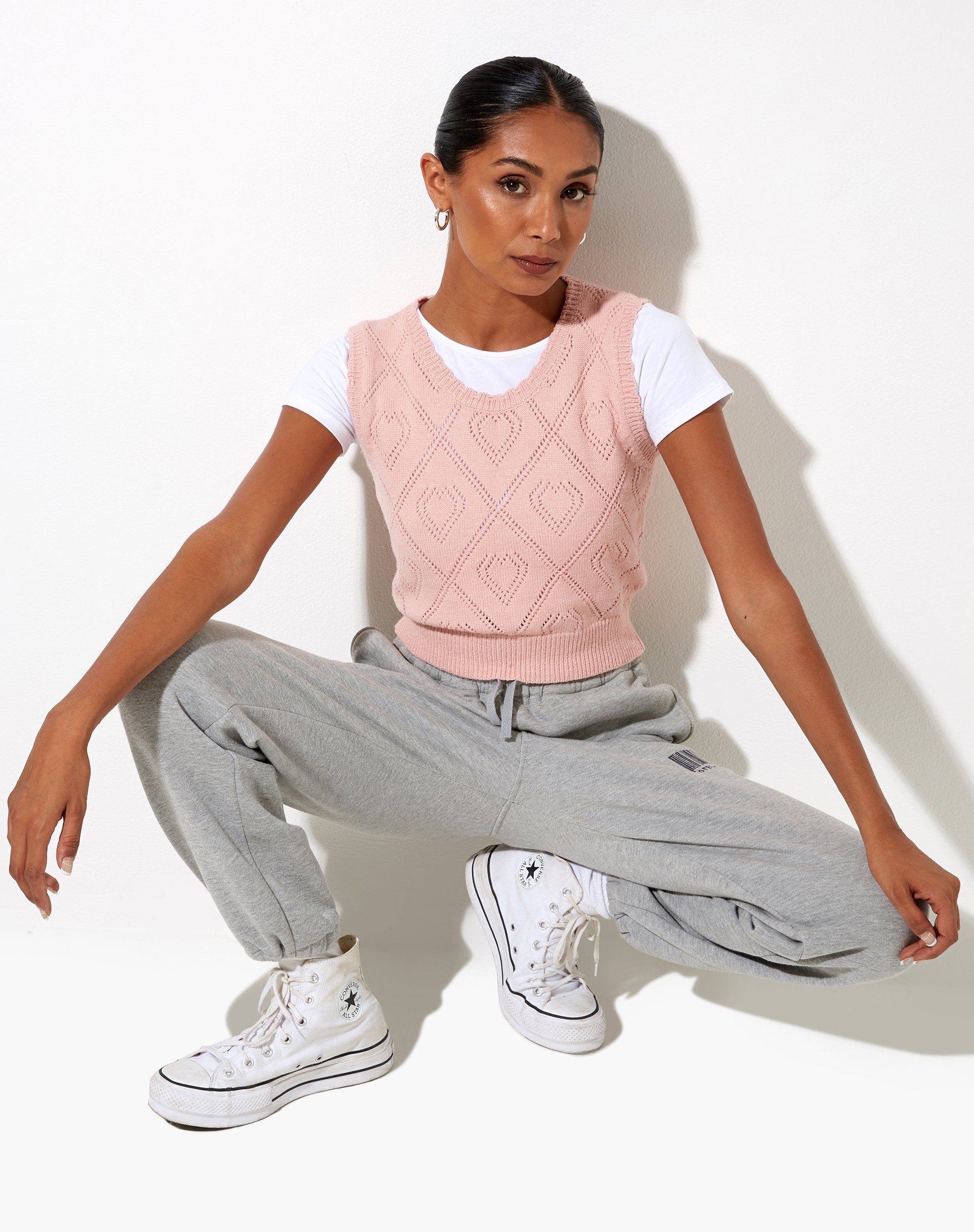 Afbeelding van Shala Tanktop in Diamant en Hart Roze