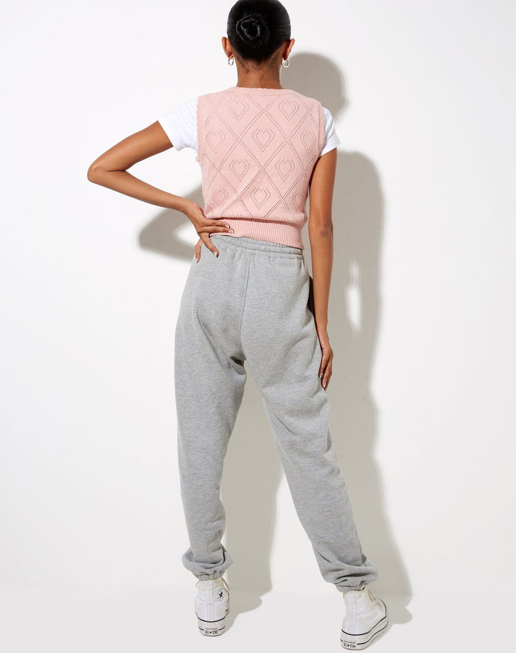 Shala Tanktop in Diamant en Hart Roze