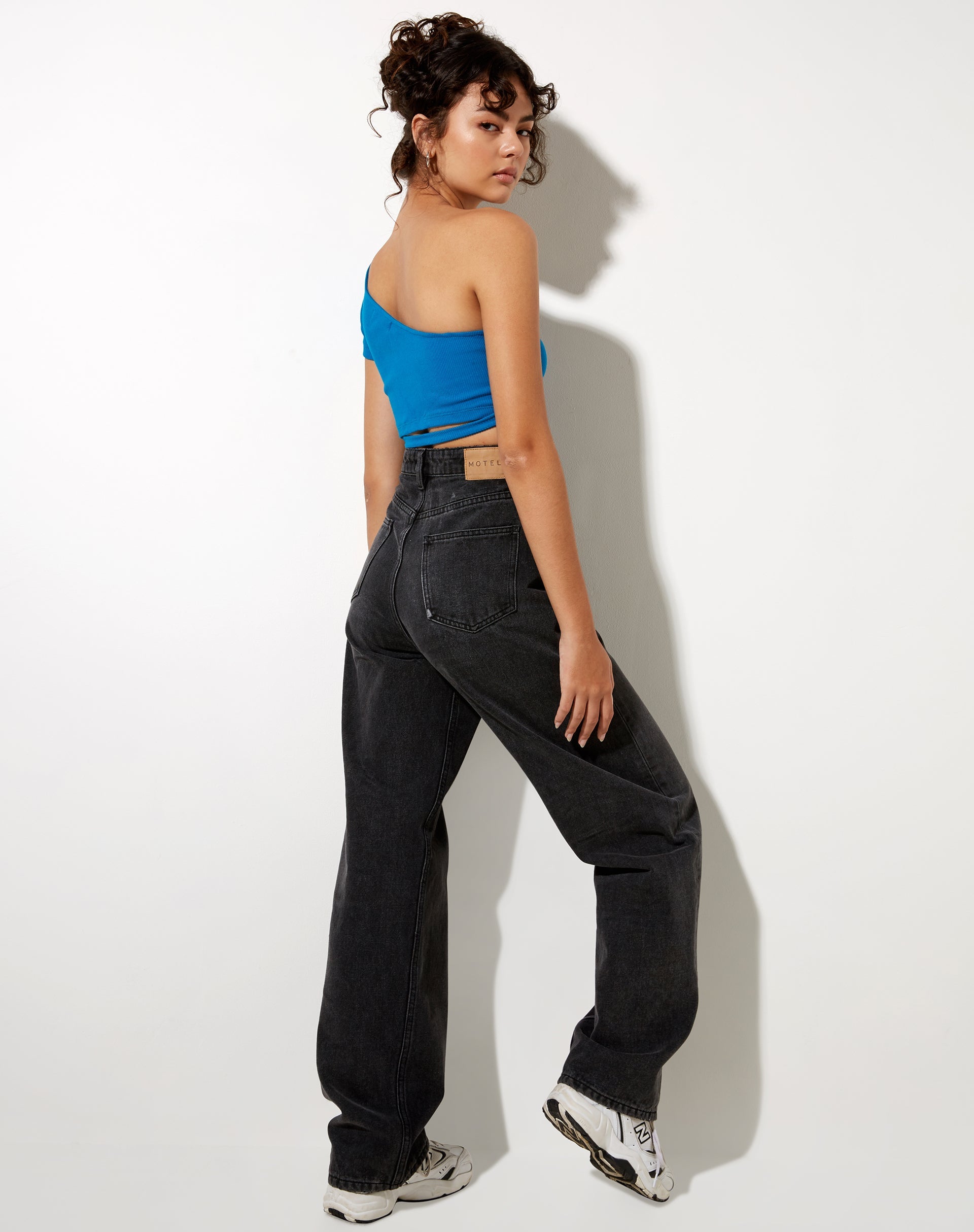Afbeelding van Shanon Gewatteerde Top in Rib Aqua
