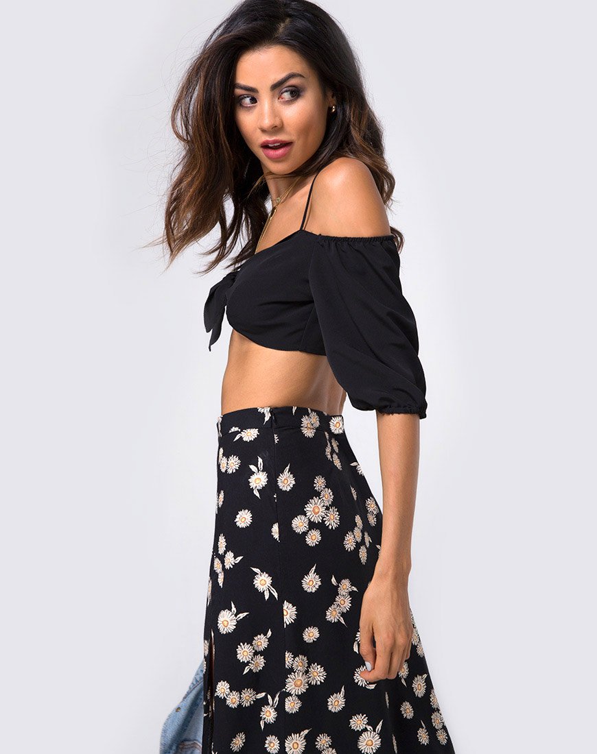 Shayk Maxi rok in Grunge Daisy Floral
