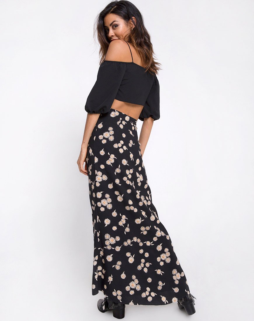 Afbeelding van Shayk Maxi rok in Grunge Daisy Floral