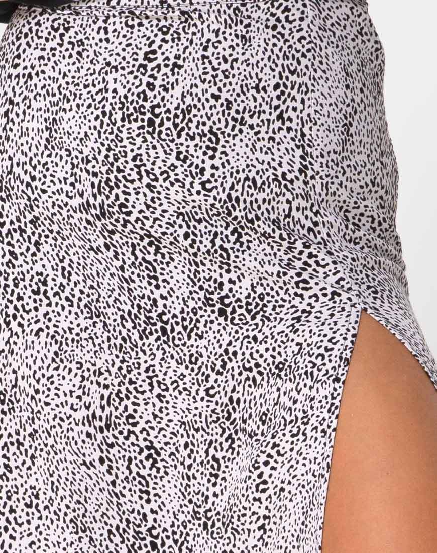 Afbeelding van Shayk Midi rok in Leo Spot zwart-wit